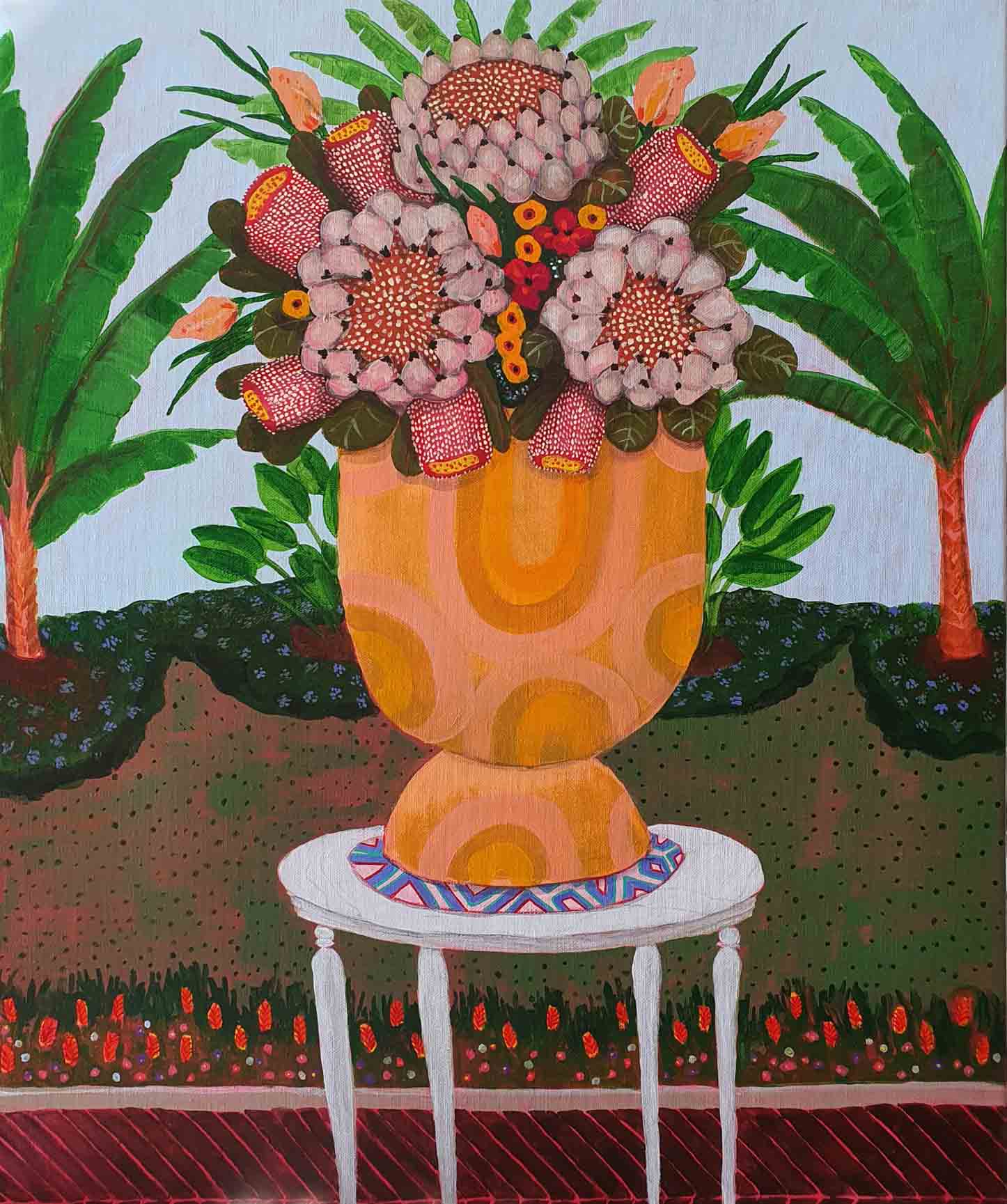 Wlidflower in Painted  Vase