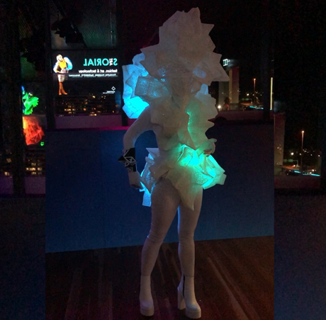 #ericagrayartist #wearableartist #wearableart #fashionartist #fashiondesigner #designerfashion #fashionmask #sartorialfashtech #sartorial2018 #maskdesigner #wearables #fashiontech #3dfashion #3dfashiondesign #wearablesculpture #vividsydney	